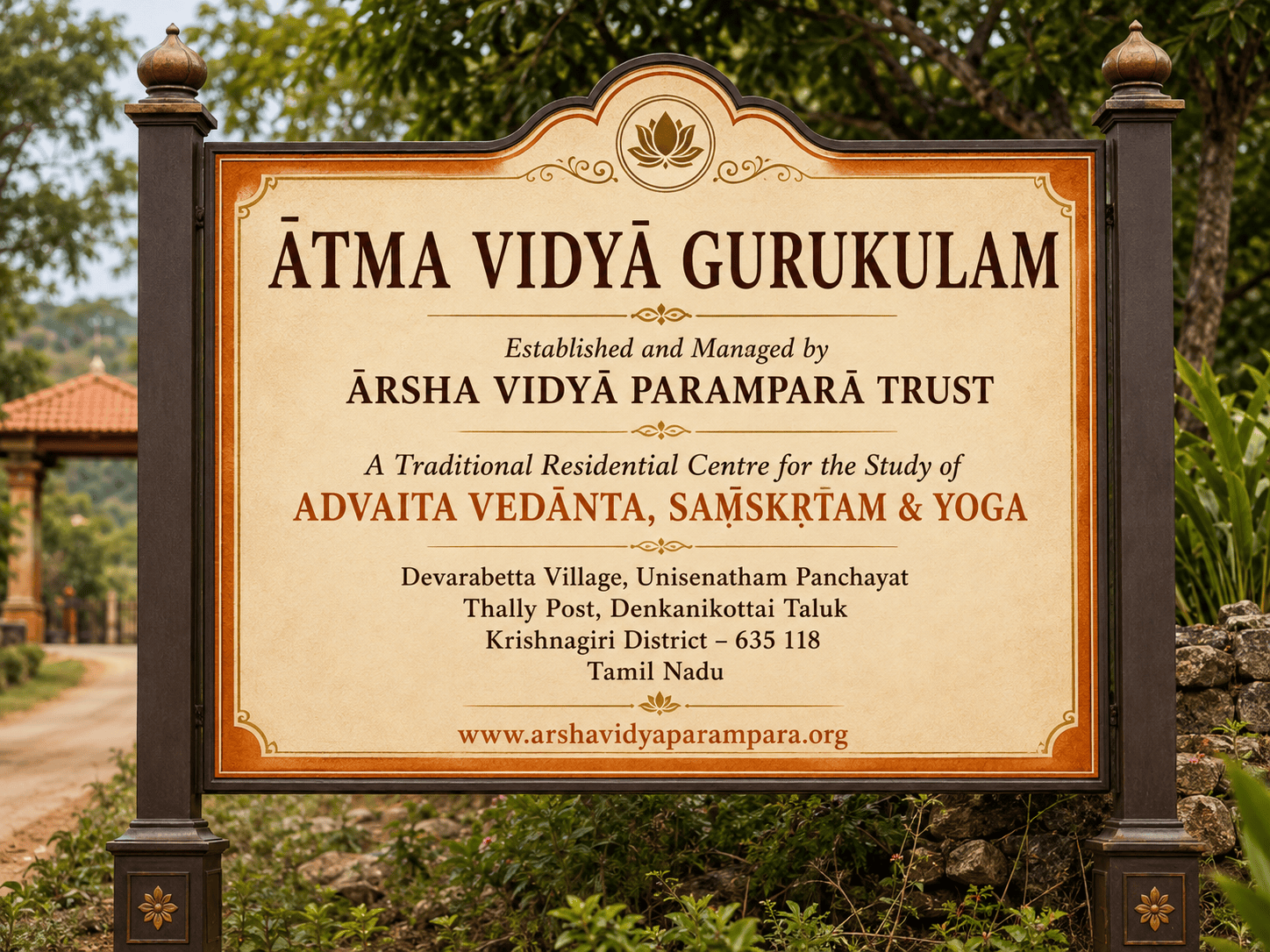 Ātma Vidyā Gurukulam - Established and managed by Ārsha Vidyā Paramparā Trust
